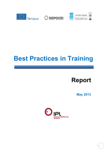 Training best practices - Development of Policy