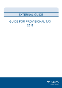 Guide for Provisional Tax
