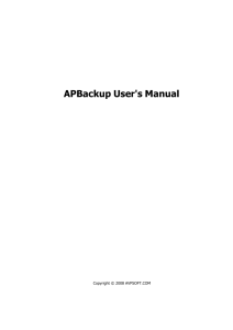 APBackup User's Guide (ENGLISH) (PDF