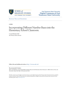 Incorporating Different Number Bases into the Elementary School