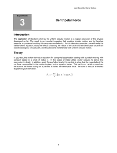 pdf Centripetal Force