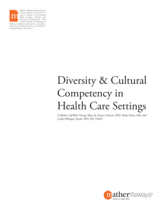 Diversity & Cultural Competency in Health Care Settings