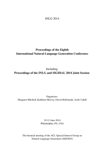 Proceedings of the Eighth International Conference on Natural
