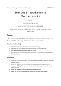 Econ 201 B: Introduction to Macroeconomics