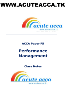 ACCA F5 LSBF Class Notes