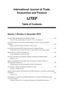 International Journal of Trade, Economics and Finance