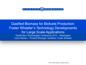 Gasified Biomass for Biofuels Production