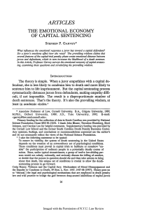 Emotional Economy of Capital Sentencing, The