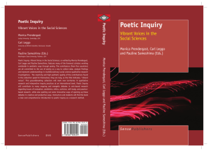Poetic Inquiry - Sense Publishers