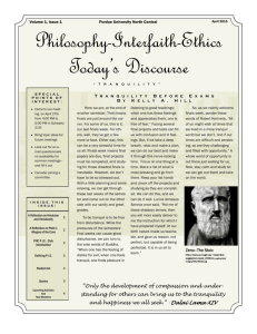 Philosophy-Interfaith-Ethics Today's Discourse