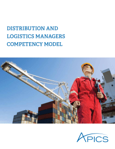 Distribution and Logistics Managers Competency Model