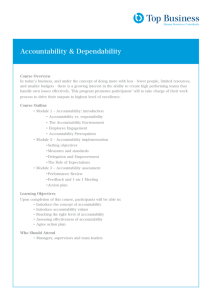 Accountability & Dependability