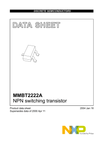 MMBT2222A NPN switching transistor