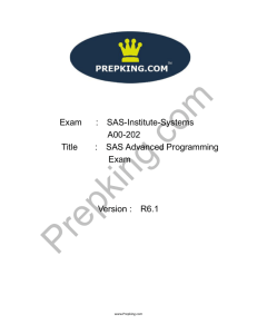 Exam : SAS-Institute-Systems A00