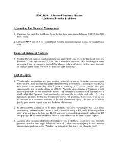 Advanced Business Finance Additional Practice Problems