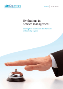 Evolutions in service management