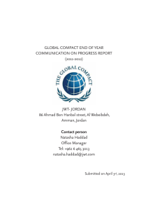 global compact progress report