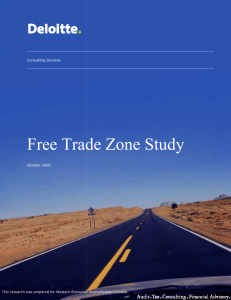 Free Trade Zone Study - Diversification de l'économie de l'Ouest