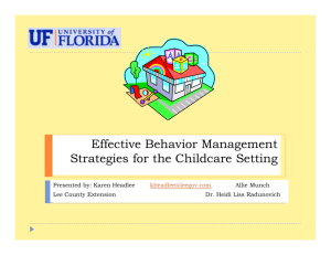 Behavior Management Childcare Training
