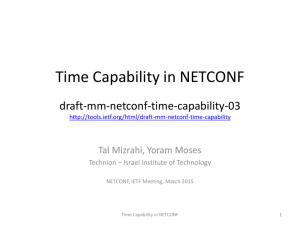 Time Capability in NETCONF