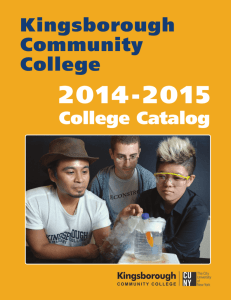 Catalog - Kingsborough Community College