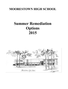 Summer Remediation Options 2015