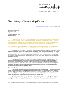 The History of Leadership Focus