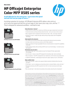HP Officejet Enterprise Color MFP X585 series - Hewlett