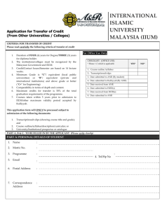 INTERNATIONAL ISLAMIC UNIVERSITY MALAYSIA (IIUM)