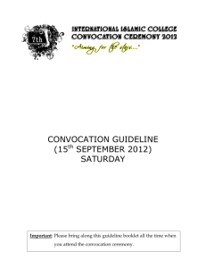 CONVOCATION GUIDELINE (15th