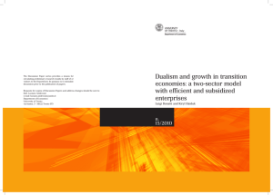 Dualism and growth in transition - Università degli Studi di Trento
