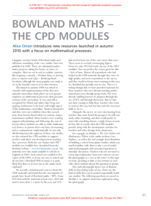 MT221 - Bowland Math: The CPD modules