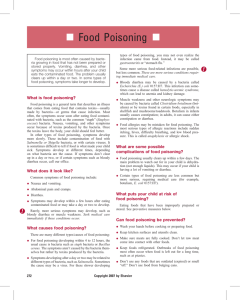 Food Poisoning - Siena Pediatrics