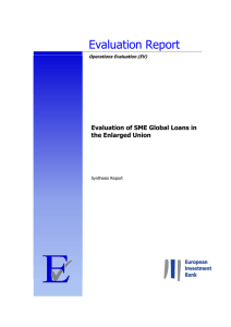 Evaluation of SME Global Loans in the Enlarged Union