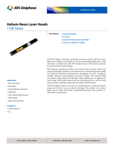 Helium-Neon Laser Heads 1100 Series