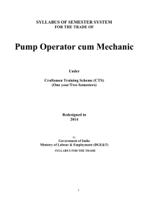 Pump Operator cum Mechanic - Directorate General of Employment