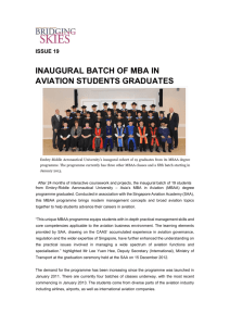 INAUGURAL BATCH OF MBA IN AVIATION STUDENTS GRADUATES