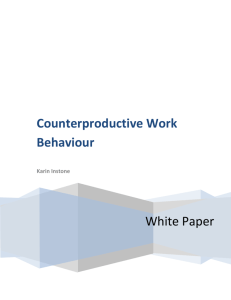 Counterproductive Work Behaviour