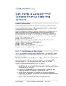 Eight Points to Consider When Selecting Financial Reporting Software