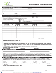 general claim submission form