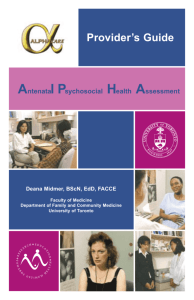 Antenatal Psychosocial Health Assessment (ALPHA)