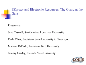 Ezproxy and Electronic Resources