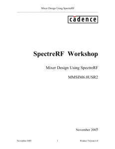 SpectreRF Workshop