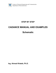 CADANCE MANUAL AND EXAMPLES Schematic