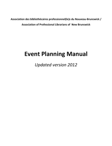 Event Planning Manual