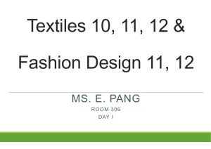 Textiles and Fashion Design Course Descriptions