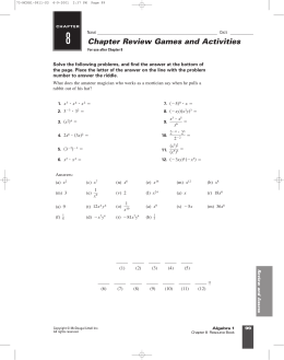 Answers to Practice Exercises