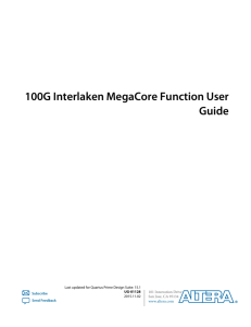 100G Interlaken MegaCore Function User Guide