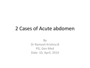 2 Cases of Acute abdomen