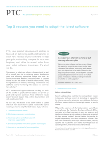 The Top 5 Reasons you Need to Adopt the Latest Software Releases